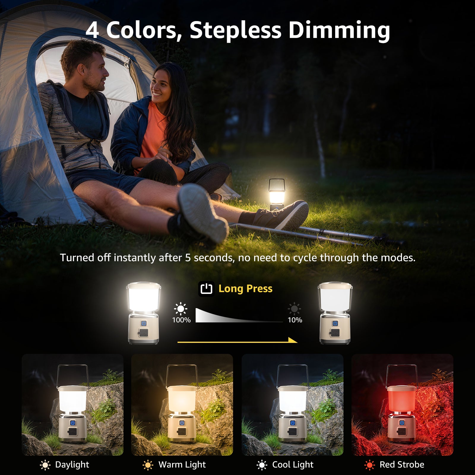 C100 Camping Lantern Rechargeable