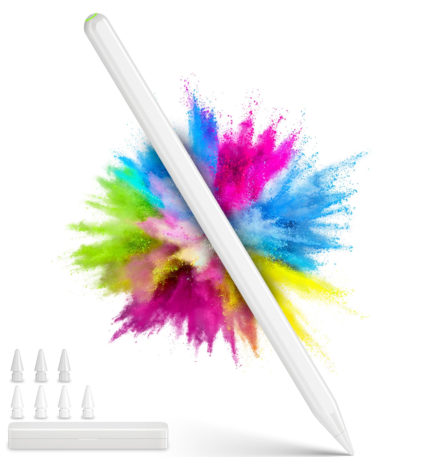 Demlaies Stylus Pencil for iPad, Magnetic Wireless, White