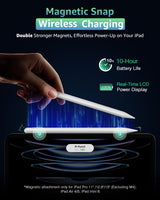 Demlaies Stylus Pencil for iPad, Magnetic Wireless, White